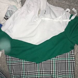 Green and white jacket